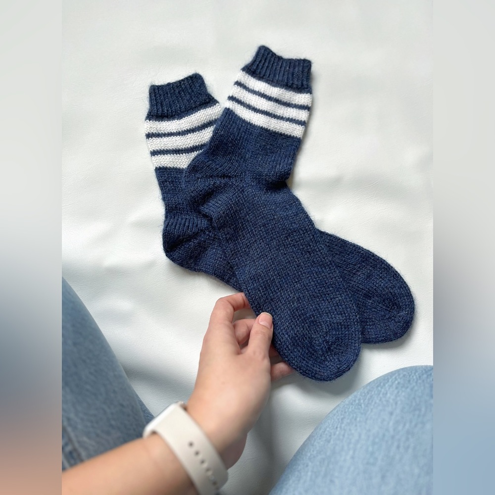 Hand knitted wool socks